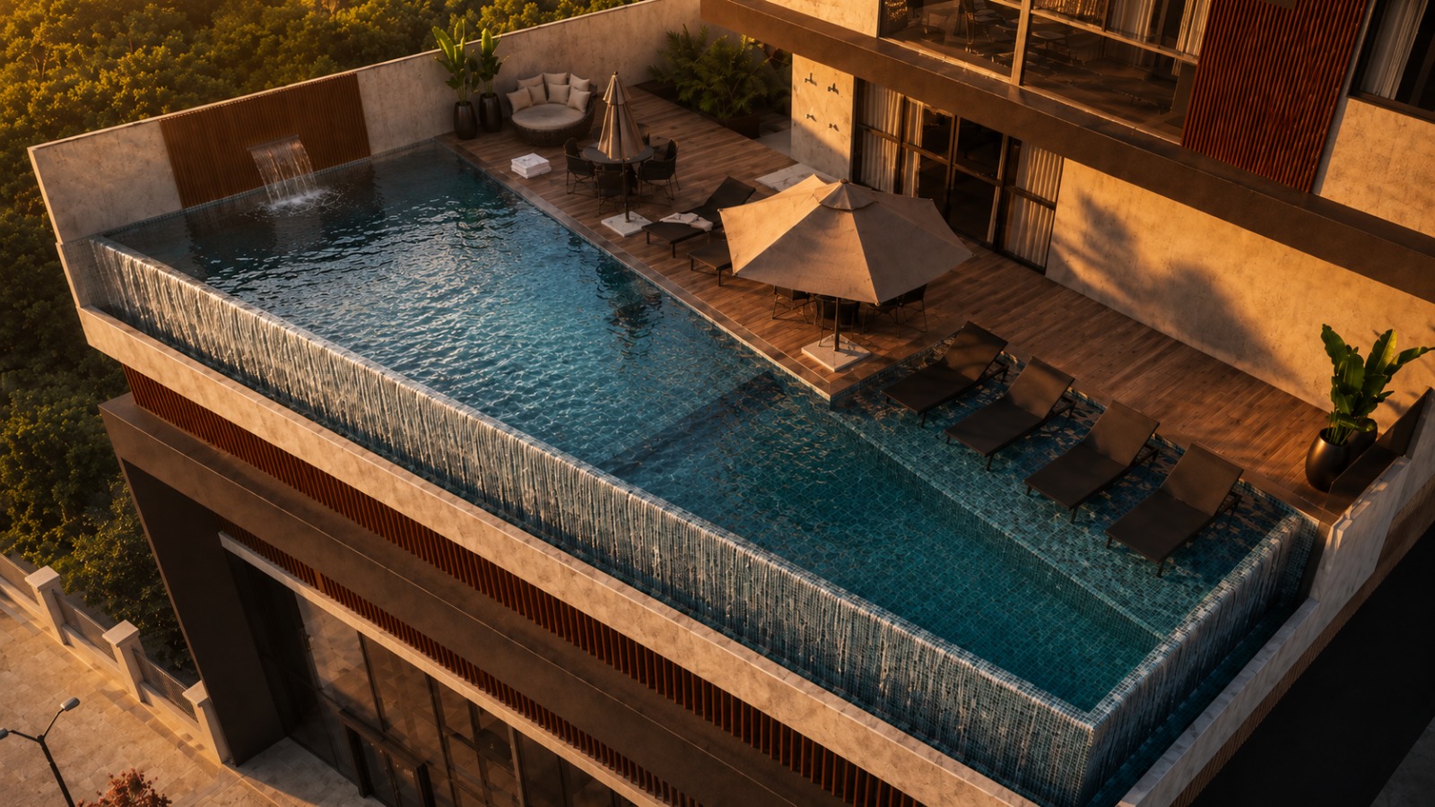 Piscina com borda infinita